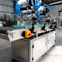 Máquina Etiquetadora Semiautomática de Ángulo Recto para Embalaje de Vidrio, Aplicadora de Cinta Autoadhesiva para Esquinas y Cajas