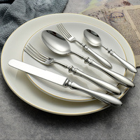 Gourde |   Ensemble de couverts de haute qualité en acier inoxydable forgé 304, ensemble de couverts de luxe pour hôtel, ensemble de couverts pour mariage, ensemble de couverts pour banquet