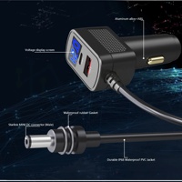 Câble d'alimentation CC pour chargeur allume-cigare 12V-24V Starlink Mini avec écran LED, 2M, 3M, 5M, pour voiture, camping-car, yacht, bateau