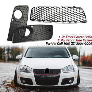 Rejilla de malla para parachoques delantero de coche + cubierta de faro antiniebla para VW MK5 Golf GTI Jetta GT 2005 2006 2007 2008 2009 - Product Image 1