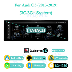 Écran tactile de tableau de bord de voiture 14,9 pouces, lecteur CD, prix d'usine, pour <span class=keywords><strong>Audi</strong></span> <span class=keywords><strong>Q3</strong></span> 2013-2019, Android CarPlay, navigation GPS, DSP, BT - Product Image 5