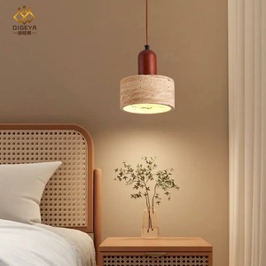 โคมไฟห้อยเพดาน LED Travertine สไตล์เรโทร วาบิซาบิ สีครีม สำหรับห้องนอน ห้องรับประทานอาหาร ขายแบบดรอปชิปปิ้งบน Shopify - Product Image 5