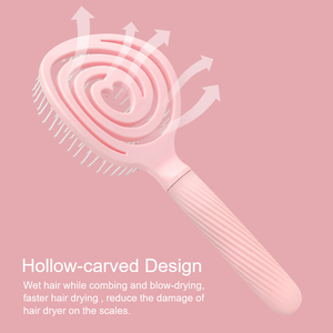 Nylon umido plastica sfiato pettini cuoio capelluto districante curvo spazzola per capelli rotonde compatto tipo Laser per capelli ricci - Product Image 2