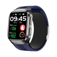 Reloj Inteligente de Salud AMOLED de 2.01 Pulgadas con Bomba de Aire, Monitor de Presión Arterial, Oxígeno en Sangre, Seguimiento del Sueño, Reloj Deportivo de Grado Médico