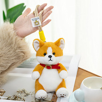 Jouets en peluche en gros Songshan : Porte-clés poupée couchée relaxante, adorable chien en peluche assis, cadeaux