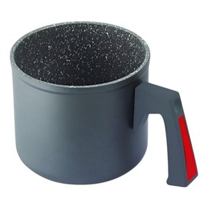 Bollilatte Alluminio antiaderente (1Lt) VIVÀ Grigio e Rosso 2260 - Product Image 1