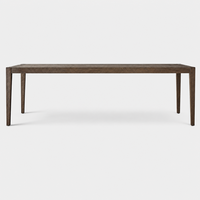 Ensemble de salle à manger contemporain de luxe en bois pliable avec table rectangulaire extensible et 7 fauteuils en cuir – Mobilier de maison