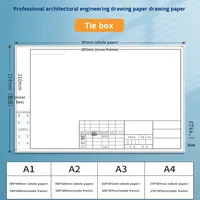 Papel Cuadriculado Grueso IDEA A3 para Diseño Arquitectónico, Mecánico, Dibujo de Ingeniería, Papel de Calco, Papel Grande para Estudiantes