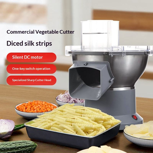 Robot culinaire Vinica, hachoir commercial, trancheuse <span class=keywords><strong>électrique</strong></span>, machine à couper les <span class=keywords><strong>légumes</strong></span> en dés, à déchiqueter, avec lames en acier inoxydable - Product Image 2