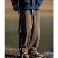 Pantalon Streetwear en coton décontracté Pantalon de survêtement long à cordon de serrage Pantalon de jour droit Pantalon de survêtement à jambes larges Pantalon de survêtement évasé surdimensionné