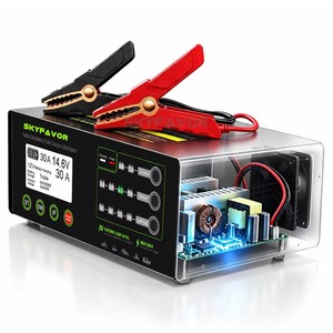Nouveauté : Chargeur de batterie de voiture rapide et intelligent 12V 24V, chargeur de batterie automatique multifonction pour batteries au lithium et au plomb-acide - Product Image 4