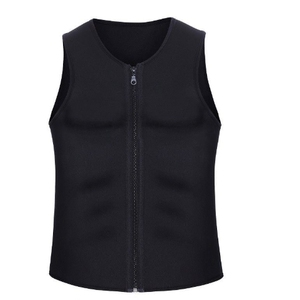Corset de fitness pour hommes européens et américains Sweat-shirt Shapewear Zipper Vest Fitness Suit - Product Image 5
