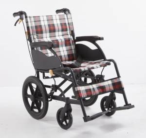Silla de Ruedas Portátil de Tela a Cuadros Transpirable con Logotipo Personalizado, Gran Capacidad de Carga, para Personas Mayores y Pacientes Discapacitados - Product Image 5