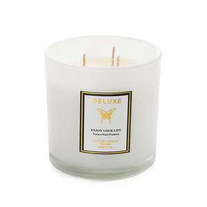AIKUN Custom Private Label Aromatherapy 3 <b>Wick</b> Scented <b>Candle</b> Big Size Soy Wax <b>Candles</b> With Glass Jar - Product Image 6