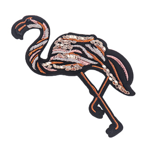 Hạt Kim Sa Cỡ Lớn Phụ Kiện May Mặc Chim Hồng Hạc Miếng Vá Hình Chim Hồng Hạc Ngọc Trai Đính Đá Miếng Đính Cườm Thiết Kế Áp Dụng Quần Áo - Product Image 2