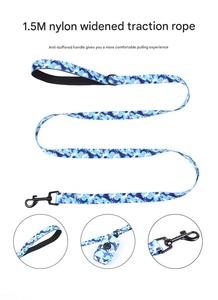 위장 시리즈 4 피스 개 가슴 하네스 세트 통기성 디자인 및 반사 세부 사항 야외 활동 개 하네스 - Product Image 5
