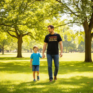 Camiseta impresionante con la frase «Como mi hija», regalo del Día del Padre para papá - Product Image 1