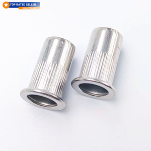 Tuerca Remachable MALAXY M3 M8, Cabeza Plana Cilíndrica Pequeña M6, <span class=keywords><strong>Acero</strong></span> <span class=keywords><strong>Inoxidable</strong></span>, Rosca Tubular Hexagonal, Tuerca Remachable Moleteada - Product Image 1
