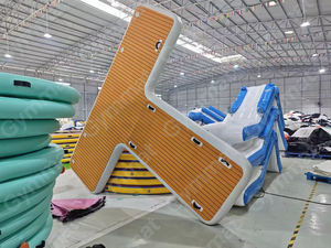 Dock gonflable portable en forme de T, ponton gonflable pour <span class=keywords><strong>jet</strong></span> <span class=keywords><strong>ski</strong></span>, surface antidérapante en EVA avec poignées en D - Product Image 6