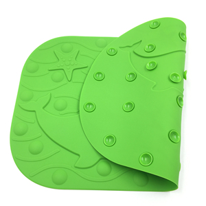 Hot Sale Certiified New Design Green Color Food Grade <b>Bath</b> Mat for Kids Silicone <b>Bath</b> Mat - Product Image 2