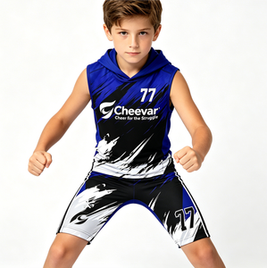 Sweat-shirt à capuche pour jeunes 7v7, séchage rapide, évacuation de l'humidité, léger, uniforme d'entraînement d'équipe - Product Image 1