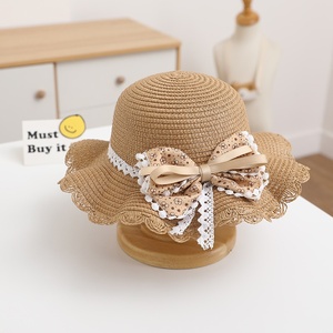 <span class=keywords><strong>Sombrero</strong></span> de Paja para Niños con Bolsa, Adorno de Lazo y Encaje, Estilo Princesa, Correa para la Barbilla, para Playa, Verano, Aire Libre, Casual, Fabricante de Sombreros Personalizados - Product Image 6