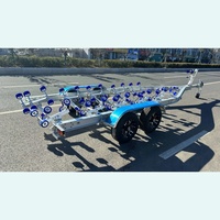 Remorque pour bateau en aluminium de 27 pieds, fabriquée en Chine, avec rouleaux oscillants et essieux tandem, ATM3500KGS