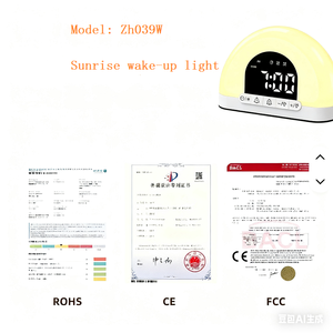 Hot phổ biến thông minh ngủ thức dậy ánh sáng màu hoàng hôn mô phỏng chữ số LED Đồng Hồ Mặt Trời Mọc Đồng hồ báo thức - Product Image 3