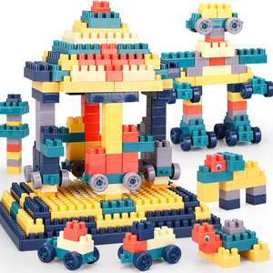 Cross-Border 198PCS Compatible <span class=keywords><strong>Building</strong></span> Block Table Puzzle Partículas grandes Juguete para niños Barril Mosaico Miniaturas - Product Image 5