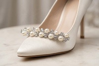 Nouveauté Chaîne de Chaussures pour Femmes de la Marque DENGBAO en Alliage de Zinc avec Strass Multicolores, Cristaux et Perles, Accessoires de Décoration