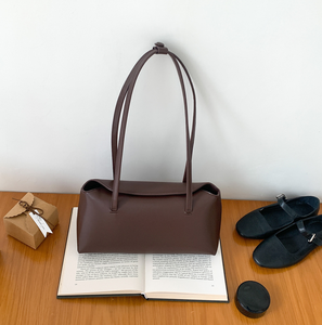 Sac à bandoulière noir minimaliste en PU souple, sac fourre-tout, sac à main, sac bandoulière pour usage quotidien - Product Image 2