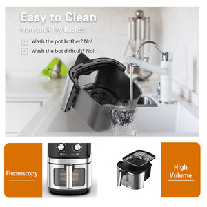 <span class=keywords><strong>Friteuse</strong></span> à air chaud de cuisine au meilleur <span class=keywords><strong>prix</strong></span>, haute <span class=keywords><strong>qualité</strong></span>, 6,5 L, carrée, sans huile, double panier, moderne, électrique, alimentation manuelle - Product Image 4