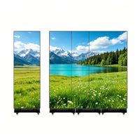 Afficheur LED vertical pliable, écran d'affichage numérique mobile pour la publicité en centre commercial et les événements