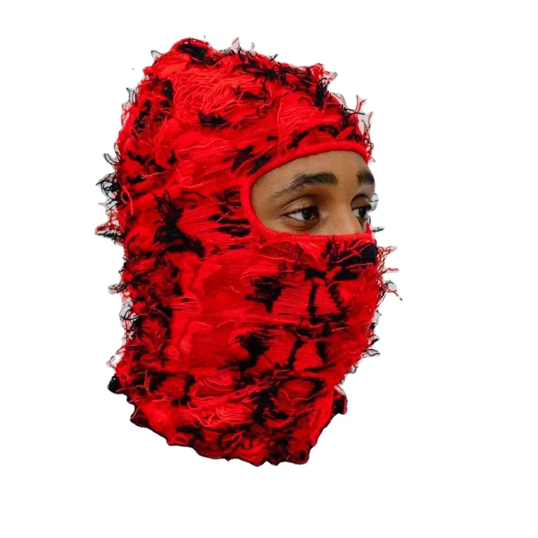 2023 Baru Tiba Fuzzy Shiesty Penutup Wajah Penuh Satu Lubang Storm Tertekan Balaclava Desainer Knit Beanie Grassy Masker Ski