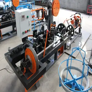 Newly Design Automatic Metal Wire double twisted barbed wire drawing fence making machine barbed wire machine germany