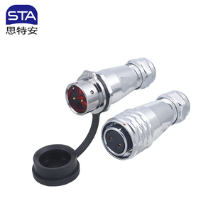 Sf16 IP67 không thấm nước Nam Nữ cắm Bảng điều khiển Vuông Gắn Ổ cắm điện 2 3 4 5 6 7 9 chân kết nối cáp đẩy tròn - Product Image 1