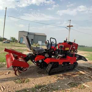 Agricultural Agriculture Crawler <b>Cultivator</b> Tracked Orchard Tiller Rotary Garden <b>Cultivator</b> Mini Rotary Tiller With Seeder - Product Image 4
