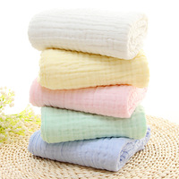 Serviette de Bain Bébé en Gaze de Coton à Motif Imprimé Personnalisable, Tissage Uni 105*105 cm, Douce et Très Absorbante, Vente en Gros
