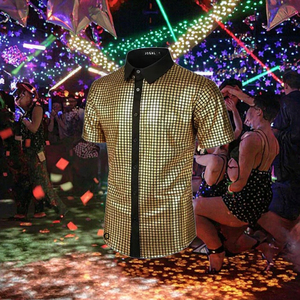 Camisas Casuales de Manga Corta para Hombre Liu Ming, Ropa Brillante de Moda para Discotecas, Fiestas y Bailes de Graduación - Product Image 3