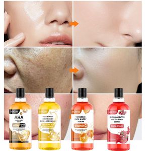 Nuovo Arrivo: 4 Tipi di Siero Viso e Corpo con Acido Ialuronico, Nicotinamide, Alfa Arbutina, AHA e Vitamina C, 500ml, Personalizzabile OEM - Product Image 1