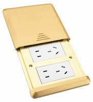 Boîtier de sol JP06 en cuivre et acier inoxydable de haute qualité avec prise USB étanche pour bureau, centre commercial, multi-standards 13A