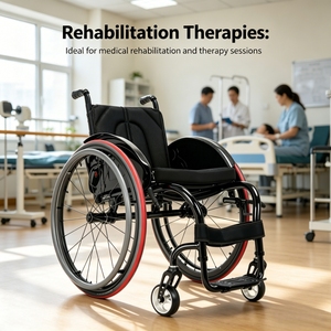 CA9881 Ruota in Alluminio Leggera ad Alta Resistenza per Sedia a Rotelle Sportiva con Mozzo in Acciaio per Terapia Riabilitativa - Product Image 2