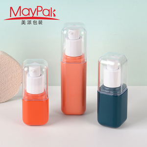 Flacon carré de luxe en PET 30ml 50ml 80ml vide pour cosmétiques, huile visage, nettoyant, gel, lotion, crème - Product Image 2