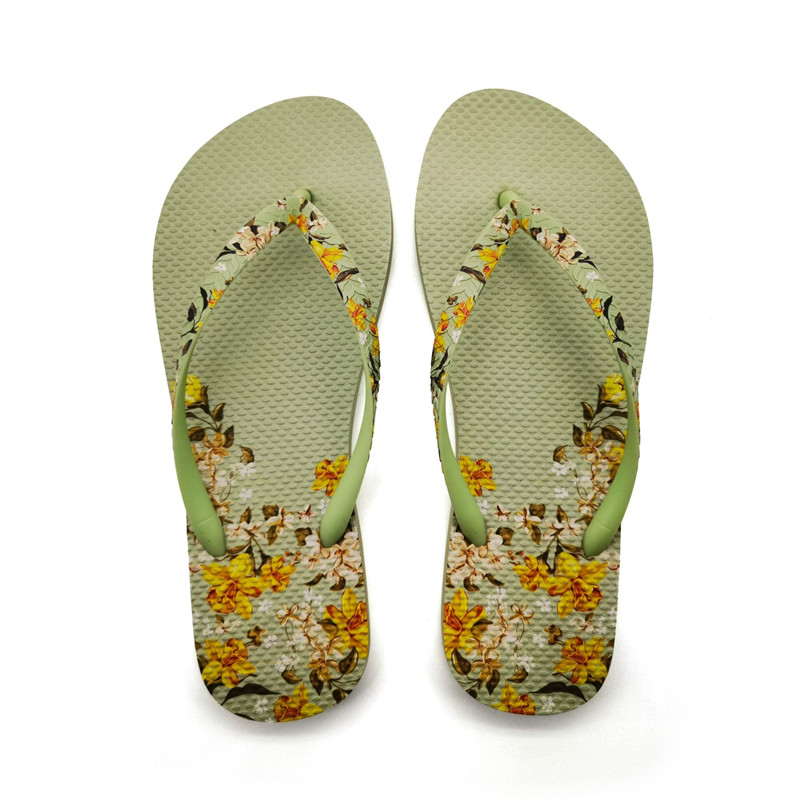 Customized Sublimation Printing Blank PE PVC Flip Flops Slippers for Women