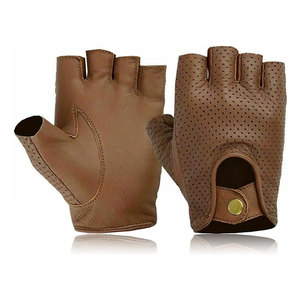Gants de course demi-doigts avec logo personnalisé Gants de cyclisme d'extérieur légers et antidérapants avec matériau en cuir pour la salle de sport et le sport - Product Image 3