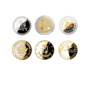 Сувенирный подарок в античном стиле 3D 2D сплав пустая монета позолоченная и Посеребренная памятная монета цифровая печать - Product Image 1