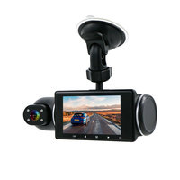 Caméra embarquée DVR à trois objectifs 3'' 1080p bon marché d'usine, enregistreur vidéo, enregistreur de stationnement, capteur G, DVR de voiture