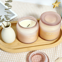 Handgefertigte Glas-Sojawachs-Aromatherapie-Säulenkerze mit Luxusverpackung für Geburtstage und Inneneinrichtung