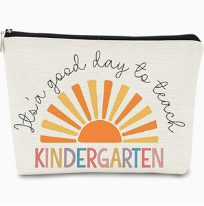 Trousse de survie pour professeur <span class=keywords><strong>en</strong></span> lin tendance, petite trousse de maquillage à fermeture éclair, étui cosmétique pour cadeau d'appréciation, de remise de diplôme ou d'anniversaire - Product Image 2