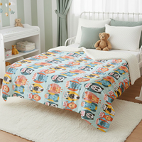 Baby-Beruhigungsdecke mit Zootier-Muster, Dreischichtig, Schwergewichtig, Sensorische Minky-Dot-Weiche Säuglingsbettwäsche, GRS OEKO TEX Fabrik SKU